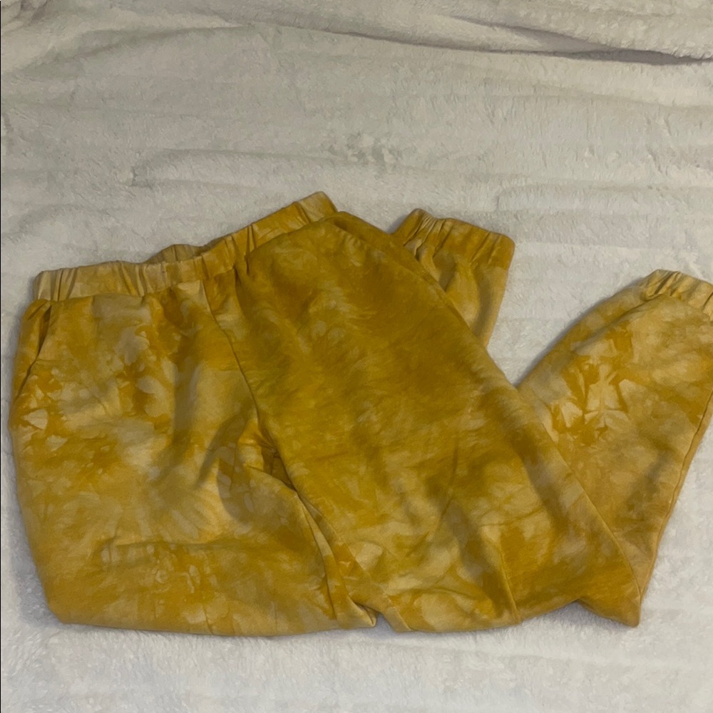 Yellow Tie-Dye Jogger Pants